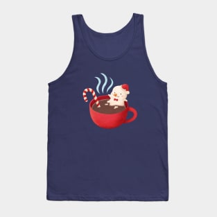 Cute Melting Snowman in Hot Chocolate Tank Top